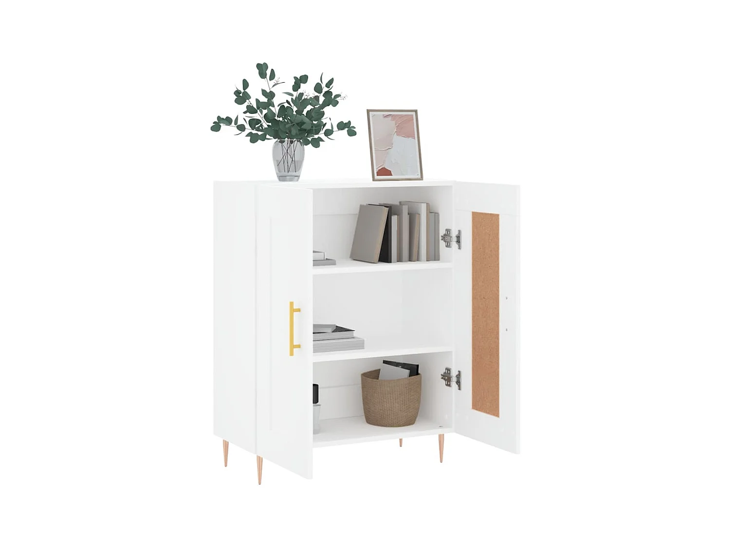 Buffet blanc 69,5x34x90 bois d'ingénierie