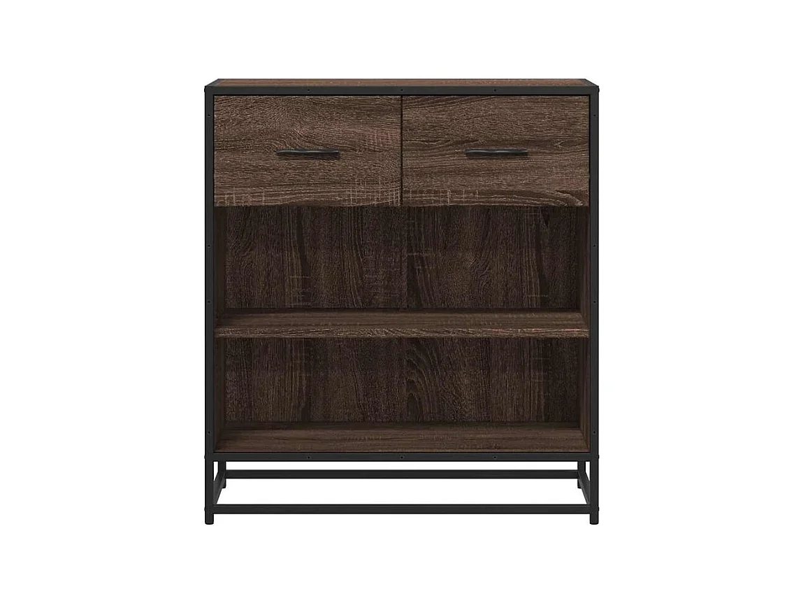 Buffet chêne marron 68x35x76 bois d'ingénierie