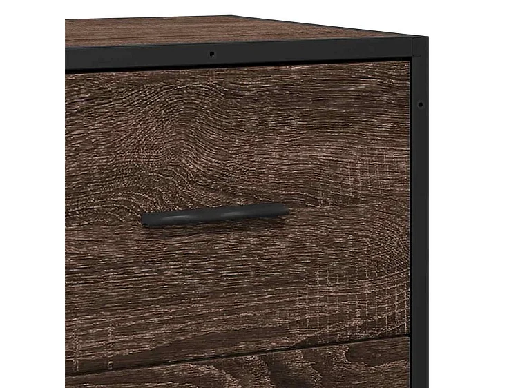 Buffet chêne marron 68x35x76 bois d'ingénierie