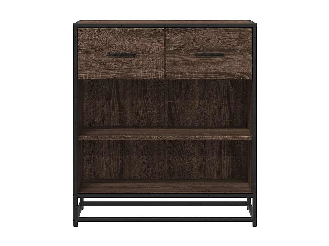 Buffet chêne marron 68x35x76 bois d'ingénierie
