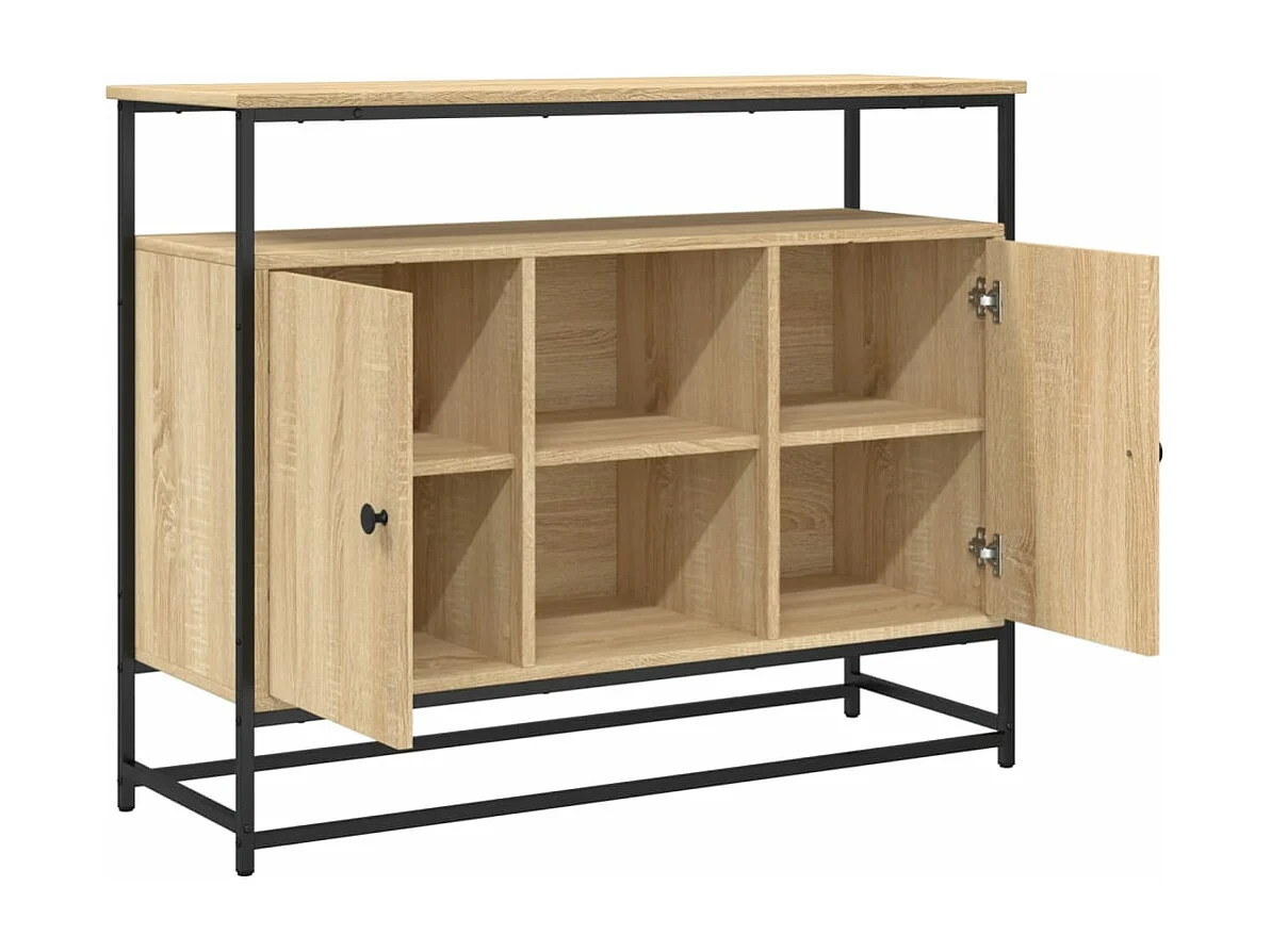 Buffet chêne sonoma 100x35x80 bois d'ingénierie