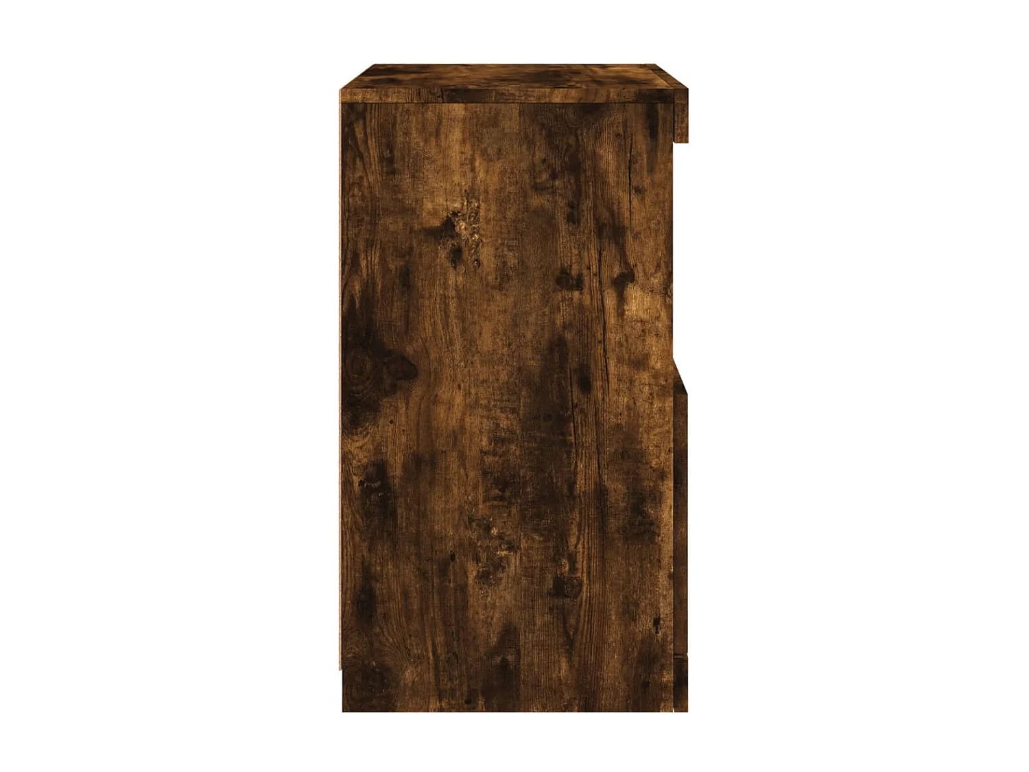 Buffet avec lumières LED chêne fumé 41x37x67