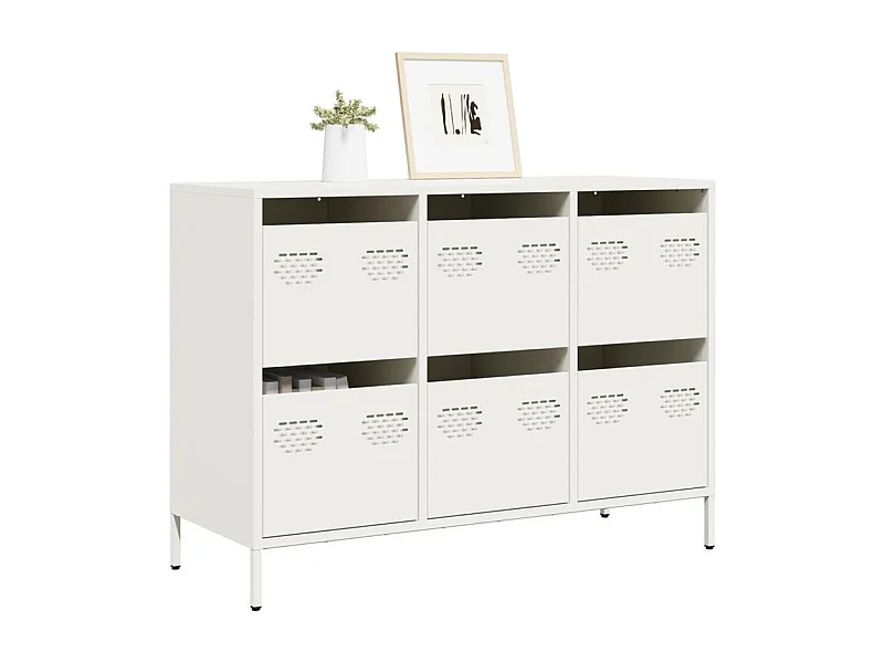 Buffet blanc 101,5x39x73,5 acier laminé à froid