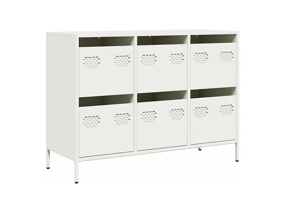 Buffet blanc 101,5x39x73,5 acier laminé à froid