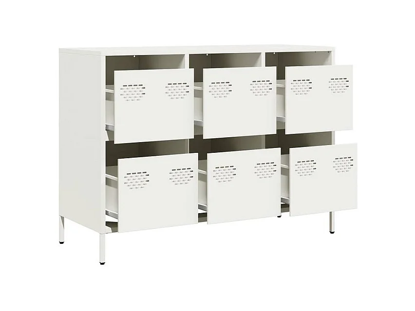 Buffet blanc 101,5x39x73,5 acier laminé à froid