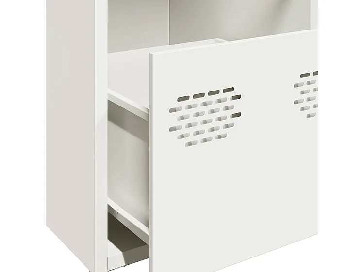 Buffet blanc 101,5x39x73,5 acier laminé à froid