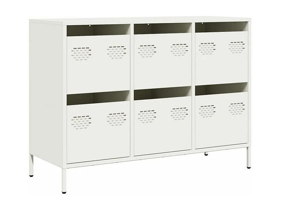 Buffet blanc 101,5x39x73,5 acier laminé à froid