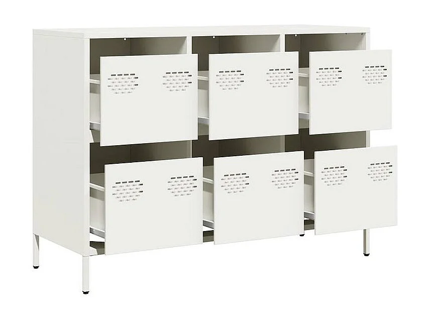 Buffet blanc 101,5x39x73,5 acier laminé à froid