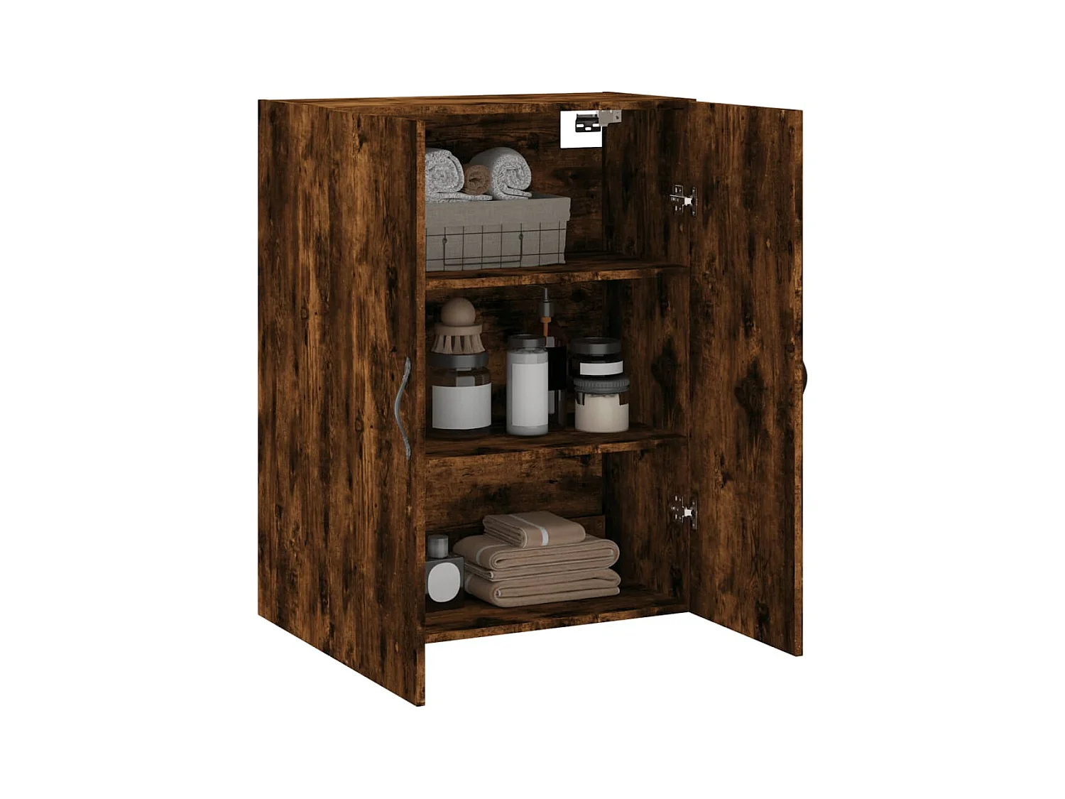 Armoire murale chêne fumé 69,5x34x90 bois d'ingénierie