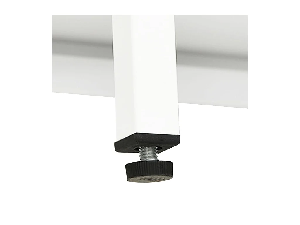 Buffet Verla 105cm – Acier et verre trempé-Couleur Blanc