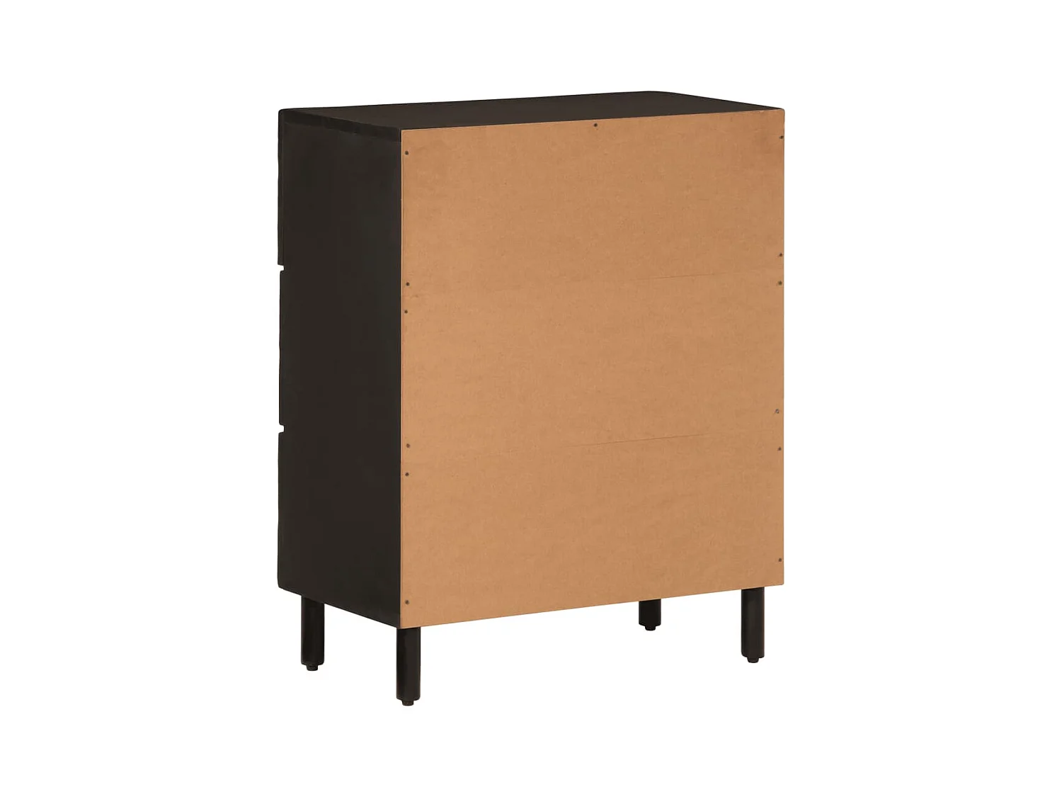 Armoires latérales 2pcs noir 60x33x75 bois massif de manguier