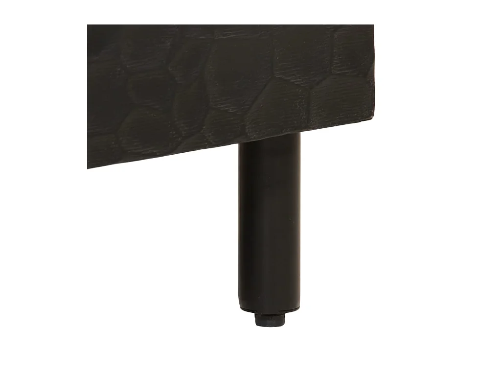 Armoires latérales 2pcs noir 60x33x75 bois massif de manguier