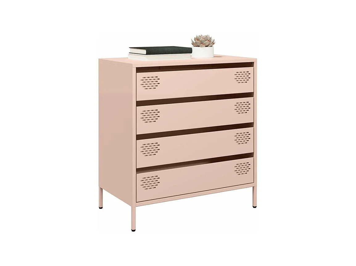 Buffet rose 68x39x73,5 acier laminé à froid