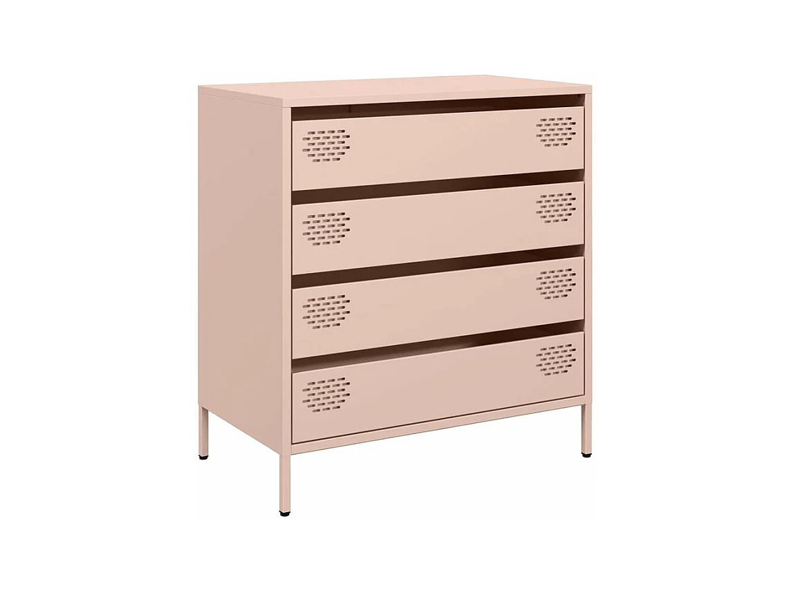 Buffet rose 68x39x73,5 acier laminé à froid