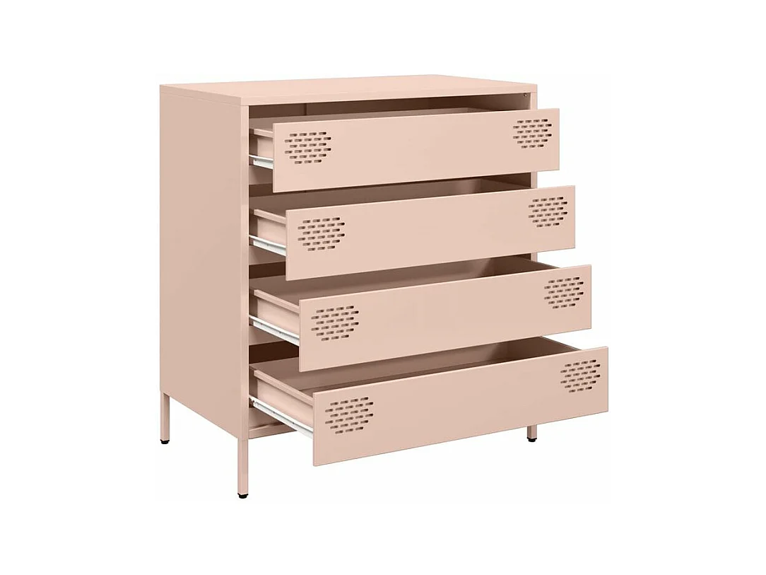 Buffet rose 68x39x73,5 acier laminé à froid