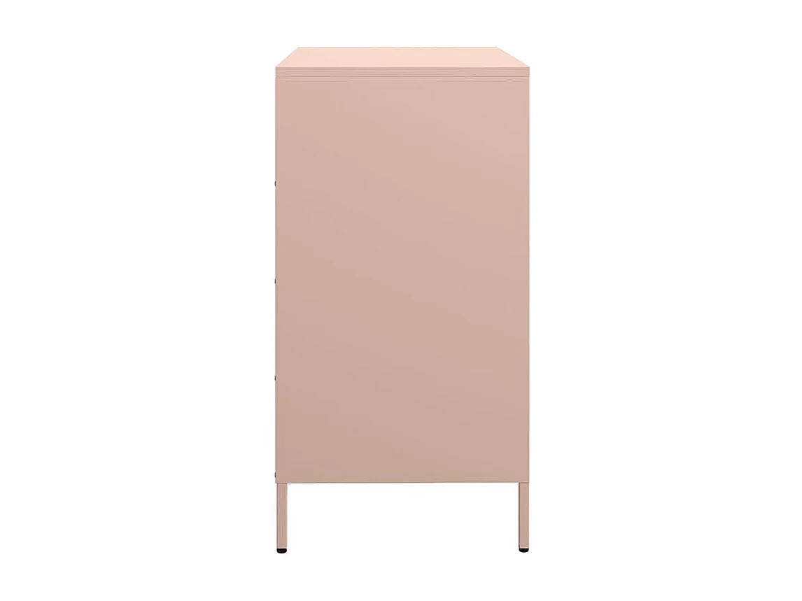 Buffet rose 68x39x73,5 acier laminé à froid