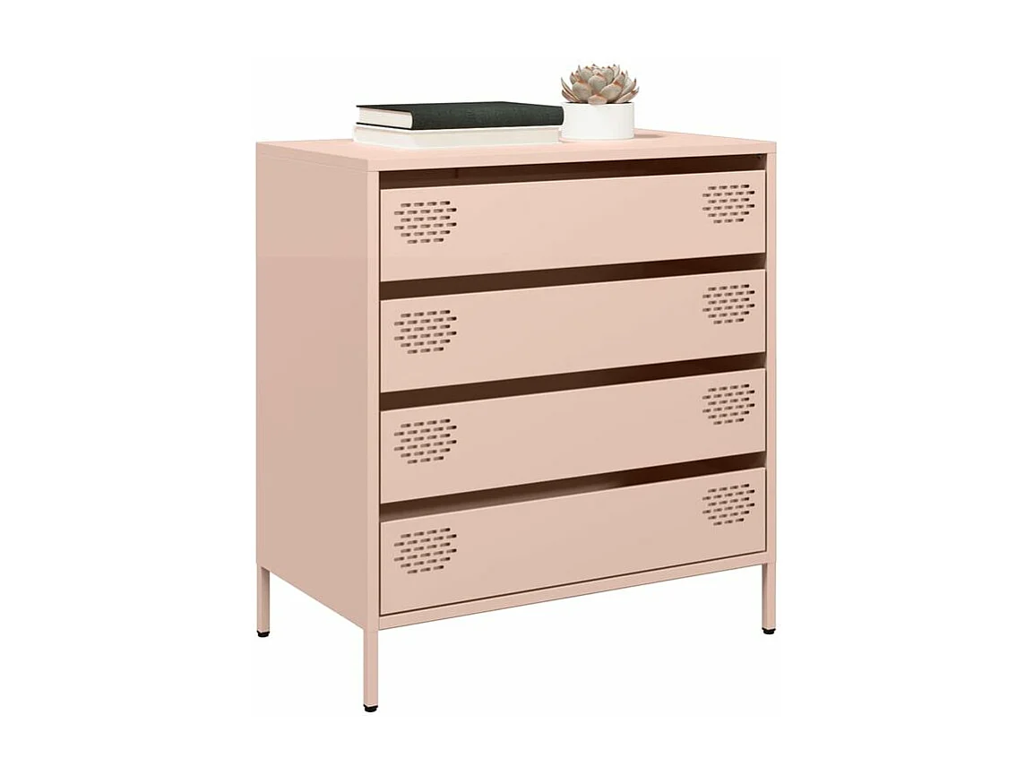 Buffet rose 68x39x73,5 acier laminé à froid