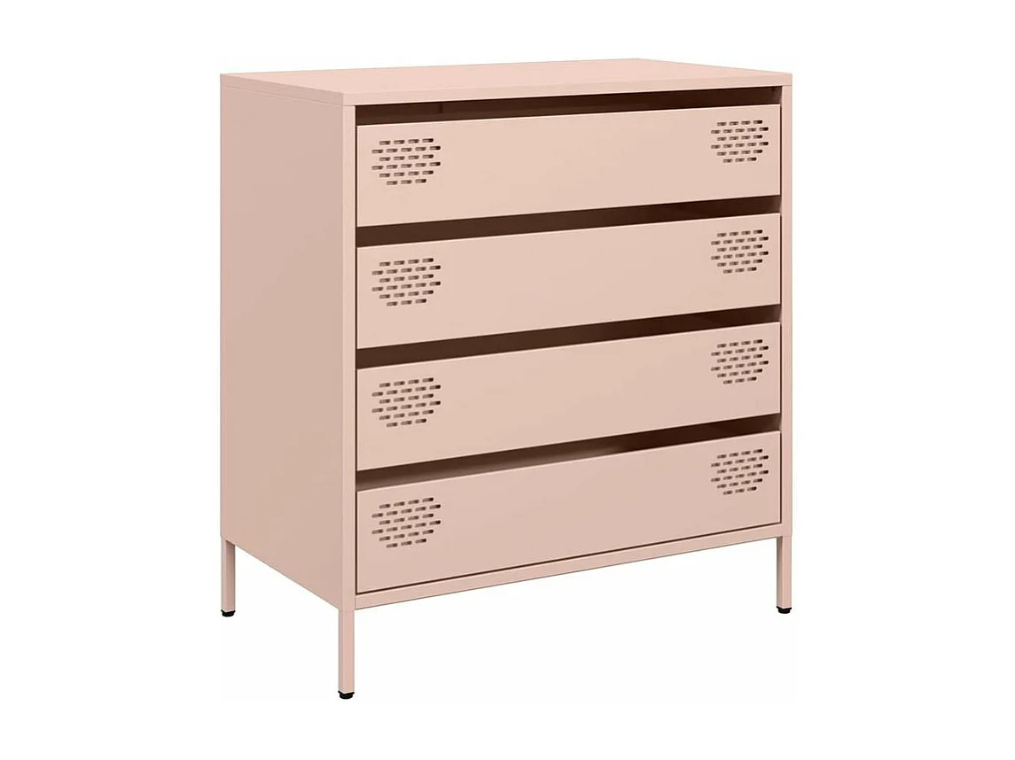 Buffet rose 68x39x73,5 acier laminé à froid