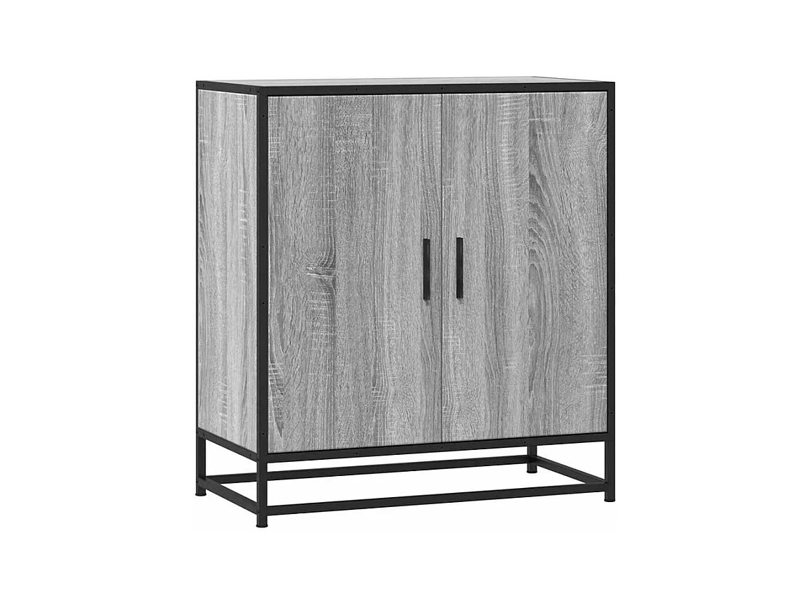 Buffet sonoma gris 68x35x76 bois d'ingénierie et métal