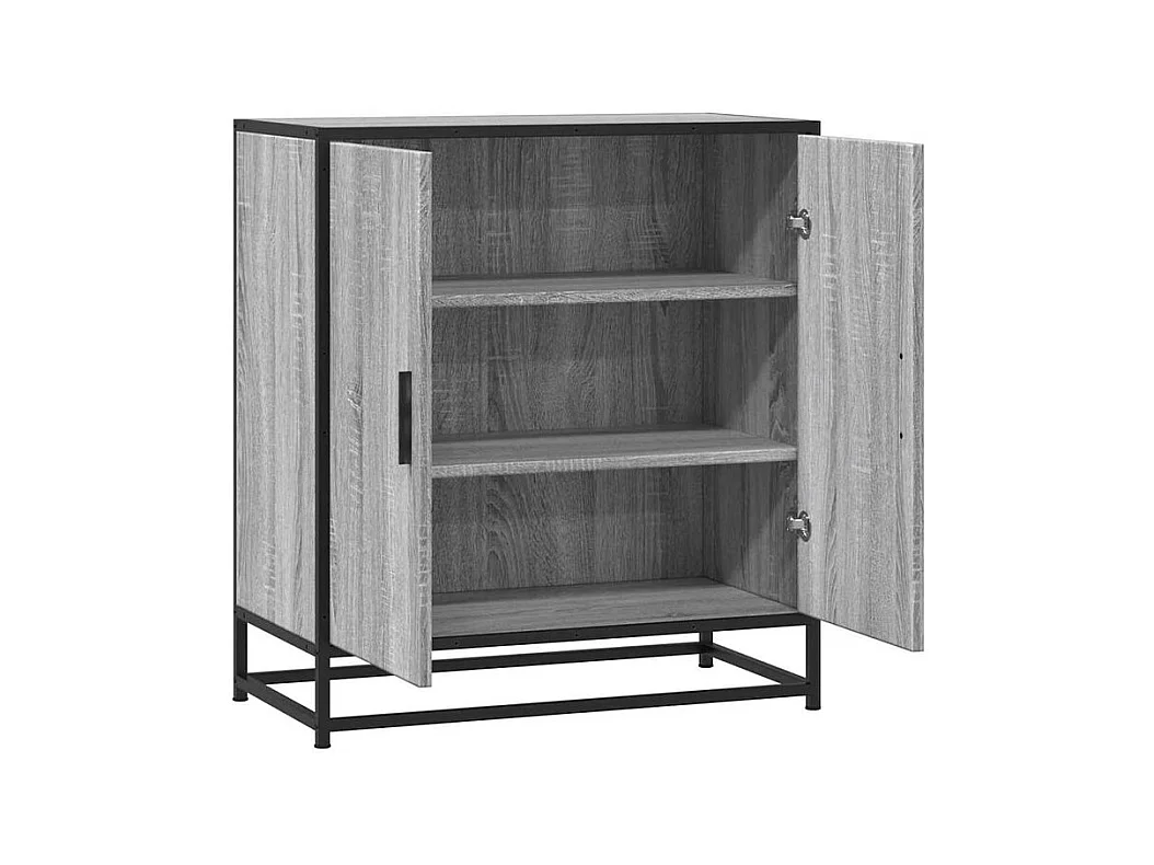 Buffet sonoma gris 68x35x76 bois d'ingénierie et métal