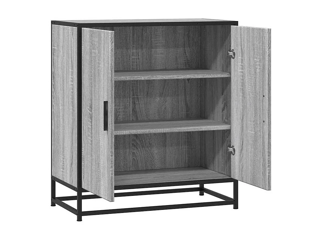 Buffet sonoma gris 68x35x76 bois d'ingénierie et métal