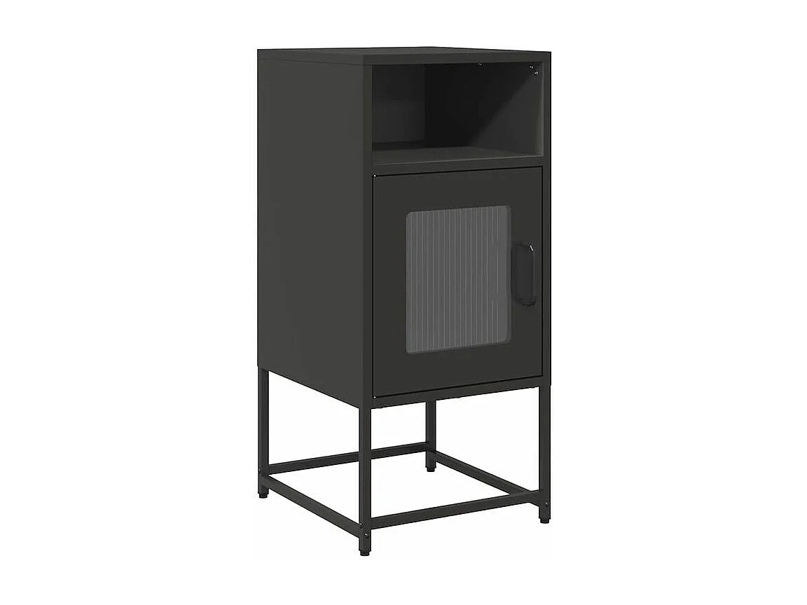 Table de chevet noir 36x39x78 acier laminé à froid