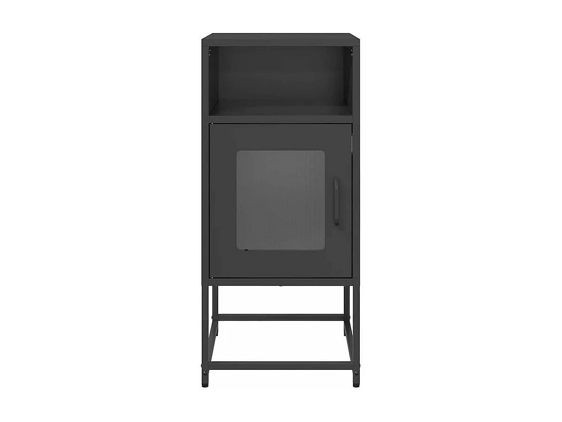 Table de chevet noir 36x39x78 acier laminé à froid