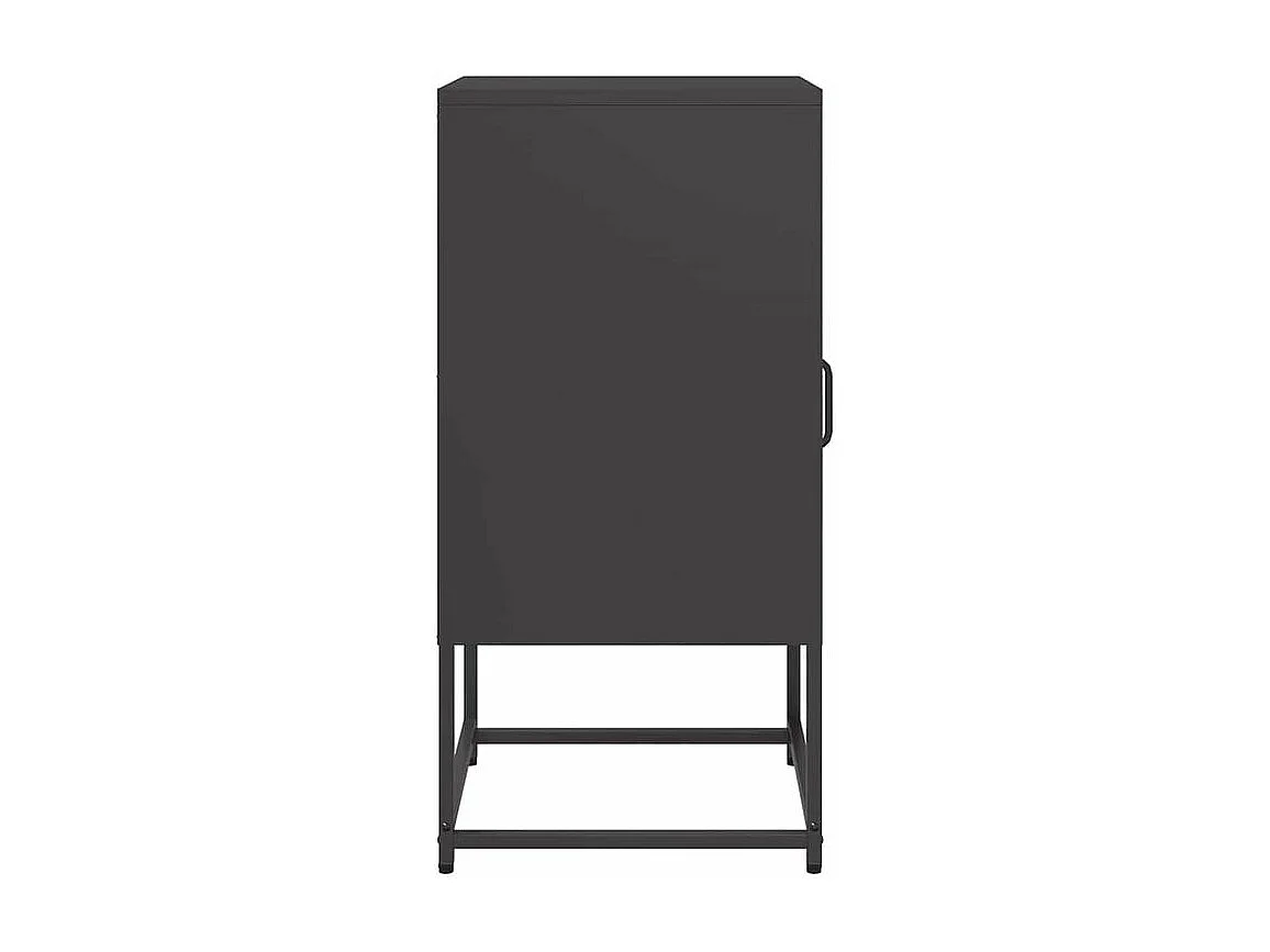 Table de chevet noir 36x39x78 acier laminé à froid