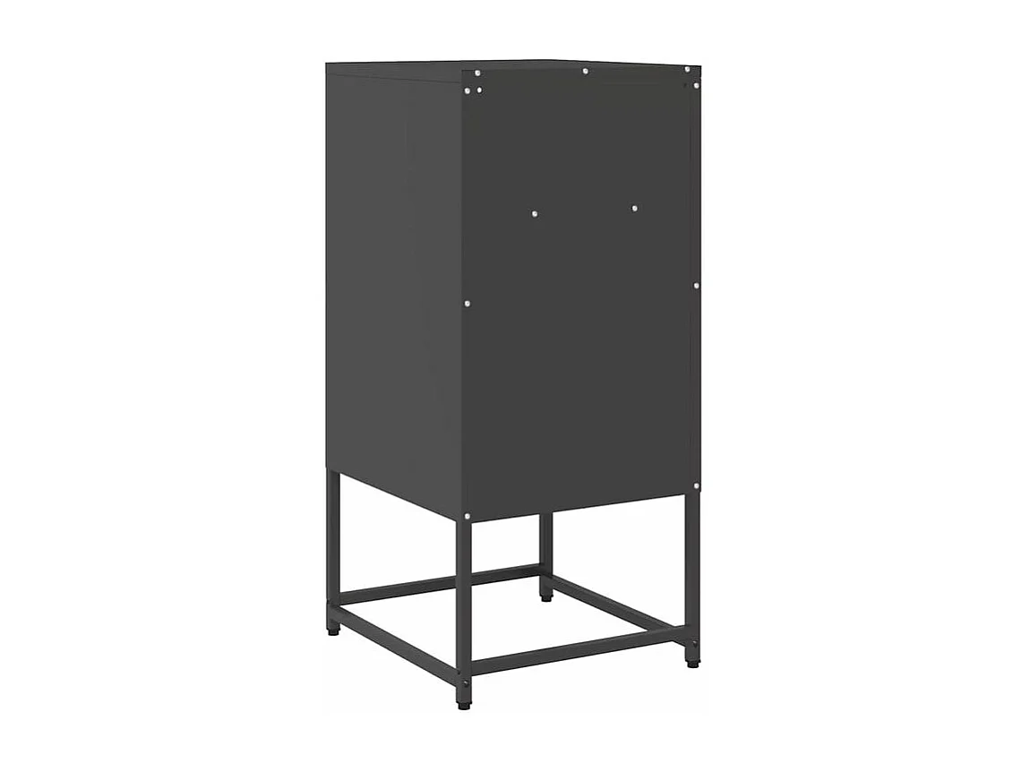 Table de chevet noir 36x39x78 acier laminé à froid