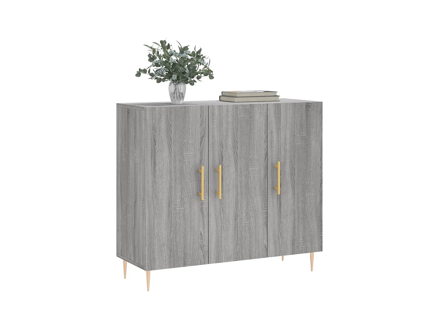 Buffet sonoma gris 90x34x80 bois d'ingénierie