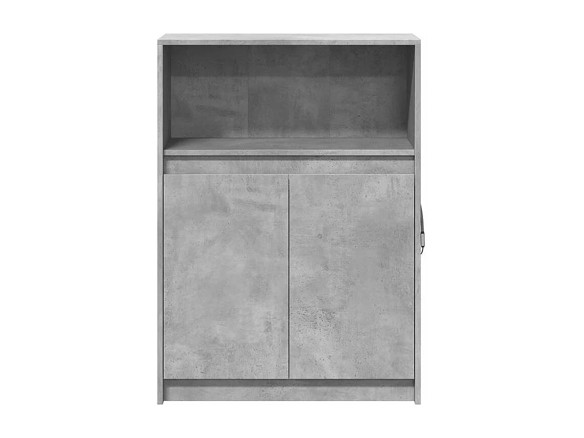 Buffet avec LED gris béton 72x34x100 bois d'ingénierie