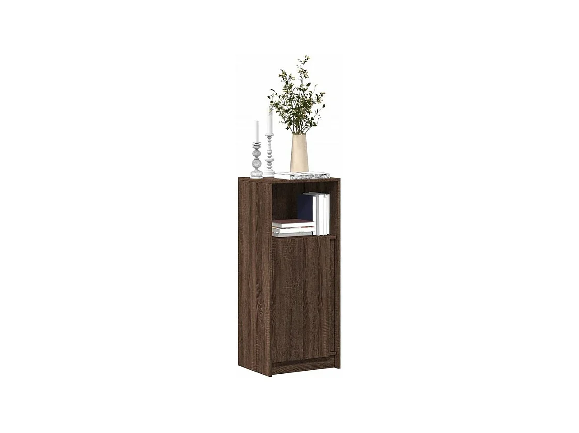 Buffet avec LED chêne marron 42,5x34x100 bois d'ingénierie