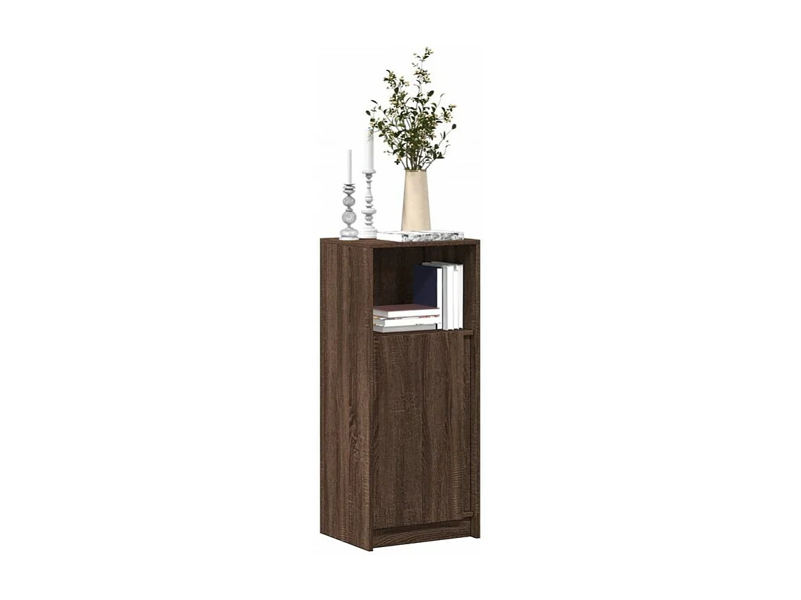 Buffet avec LED chêne marron 42,5x34x100 bois d'ingénierie