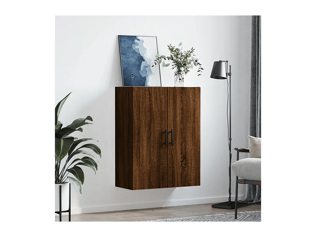 Armoire murale chêne marron 69,5x34x90