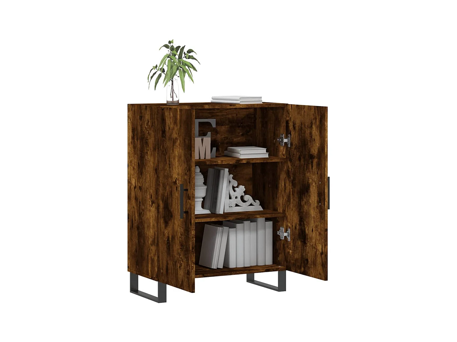 Buffet chêne fumé 69,5x34x90 bois d'ingénierie