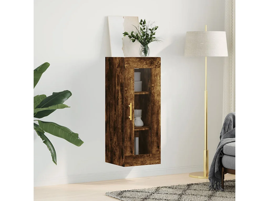 Armoire murale chêne fumé 34,5x34x90