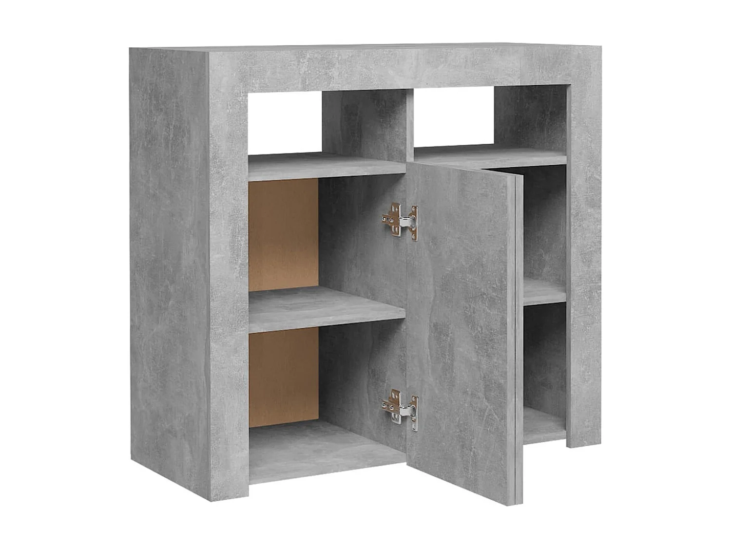 Buffet avec lumières LED Gris béton 80x35x75