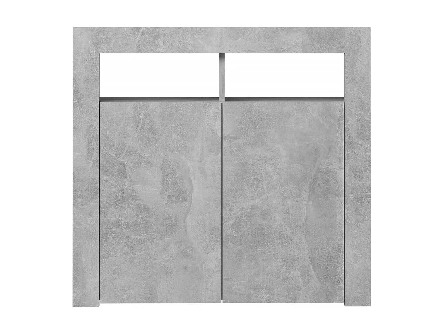 Buffet avec lumières LED Gris béton 80x35x75