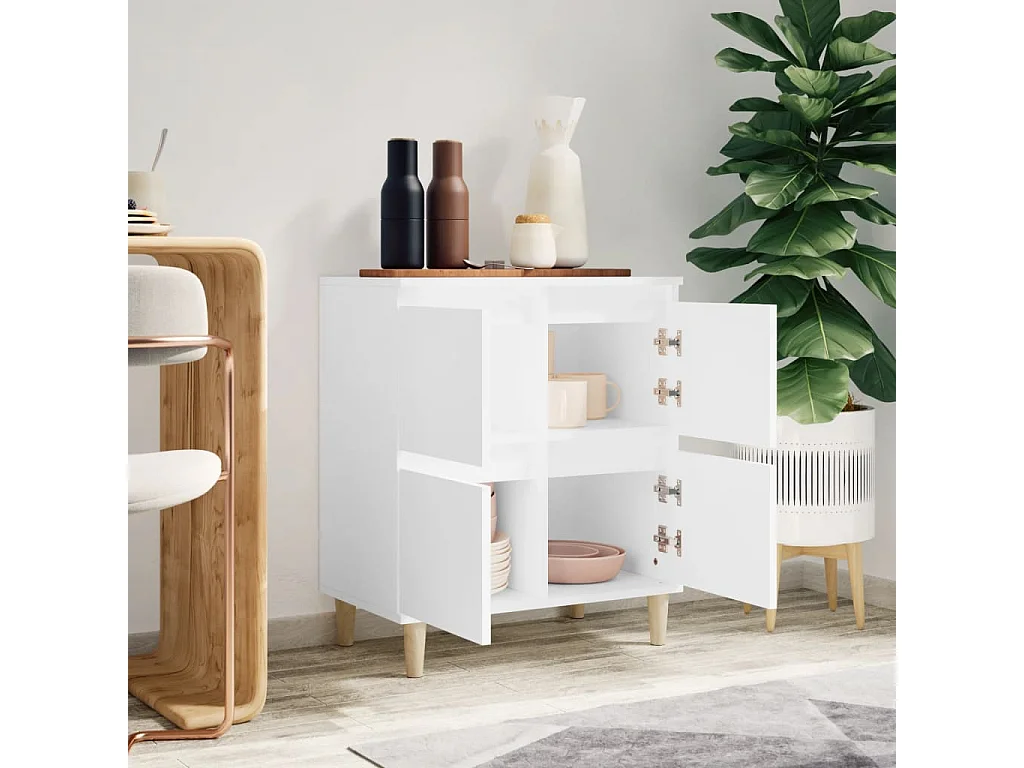 Buffet Blanc 60x35x70 Bois d'ingénierie