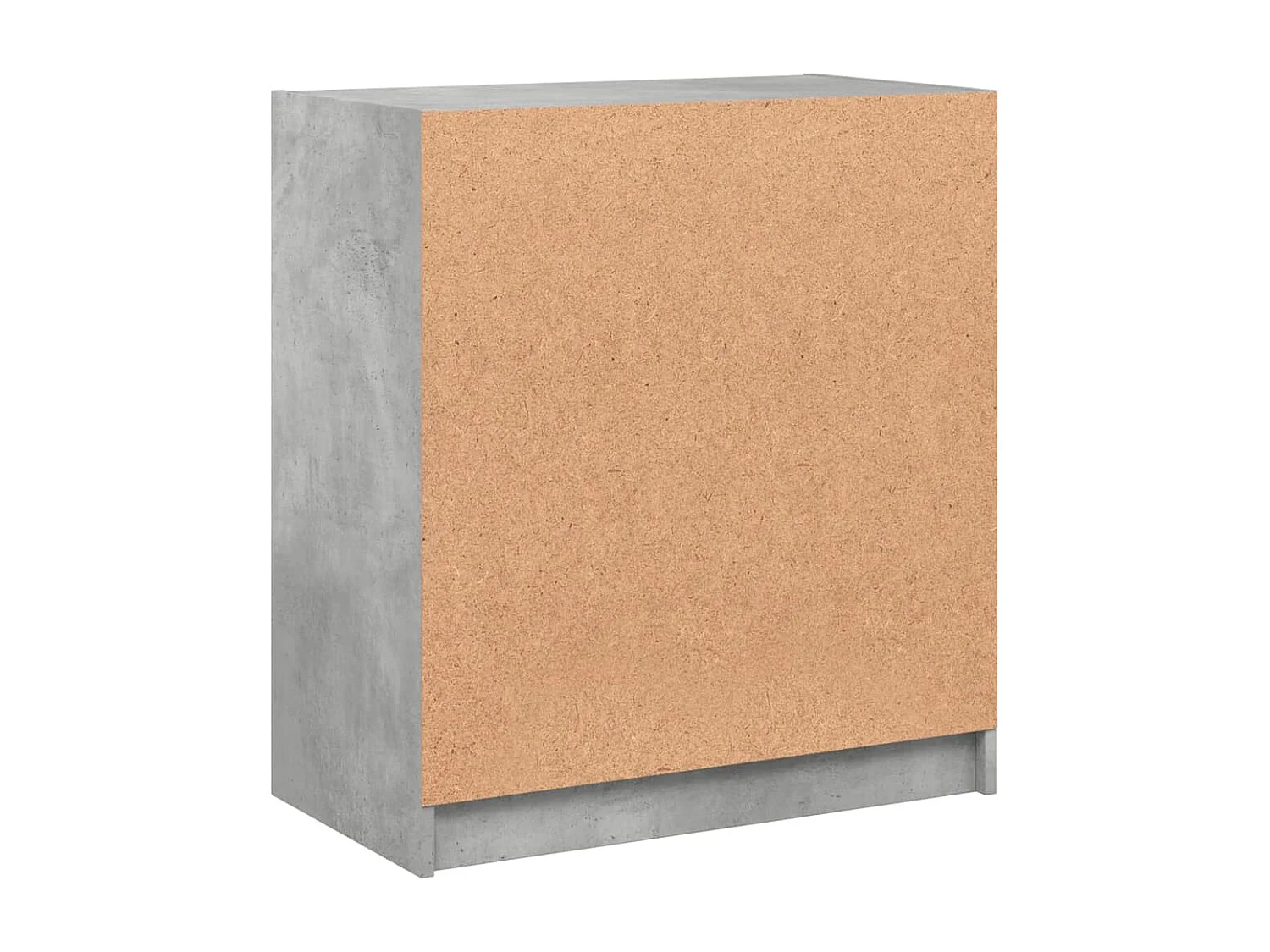 Armoire latérale avec portes en verre gris béton 68x37x75,5