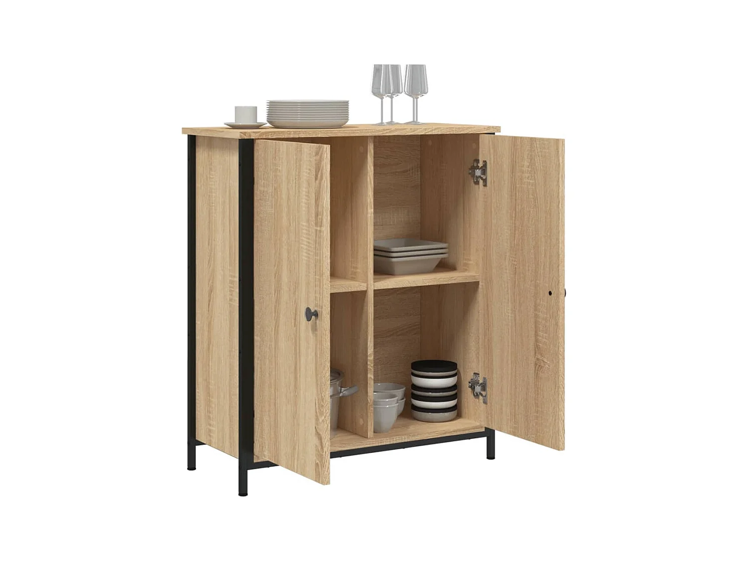 Buffet chêne sonoma 70x30x80 bois d'ingénierie