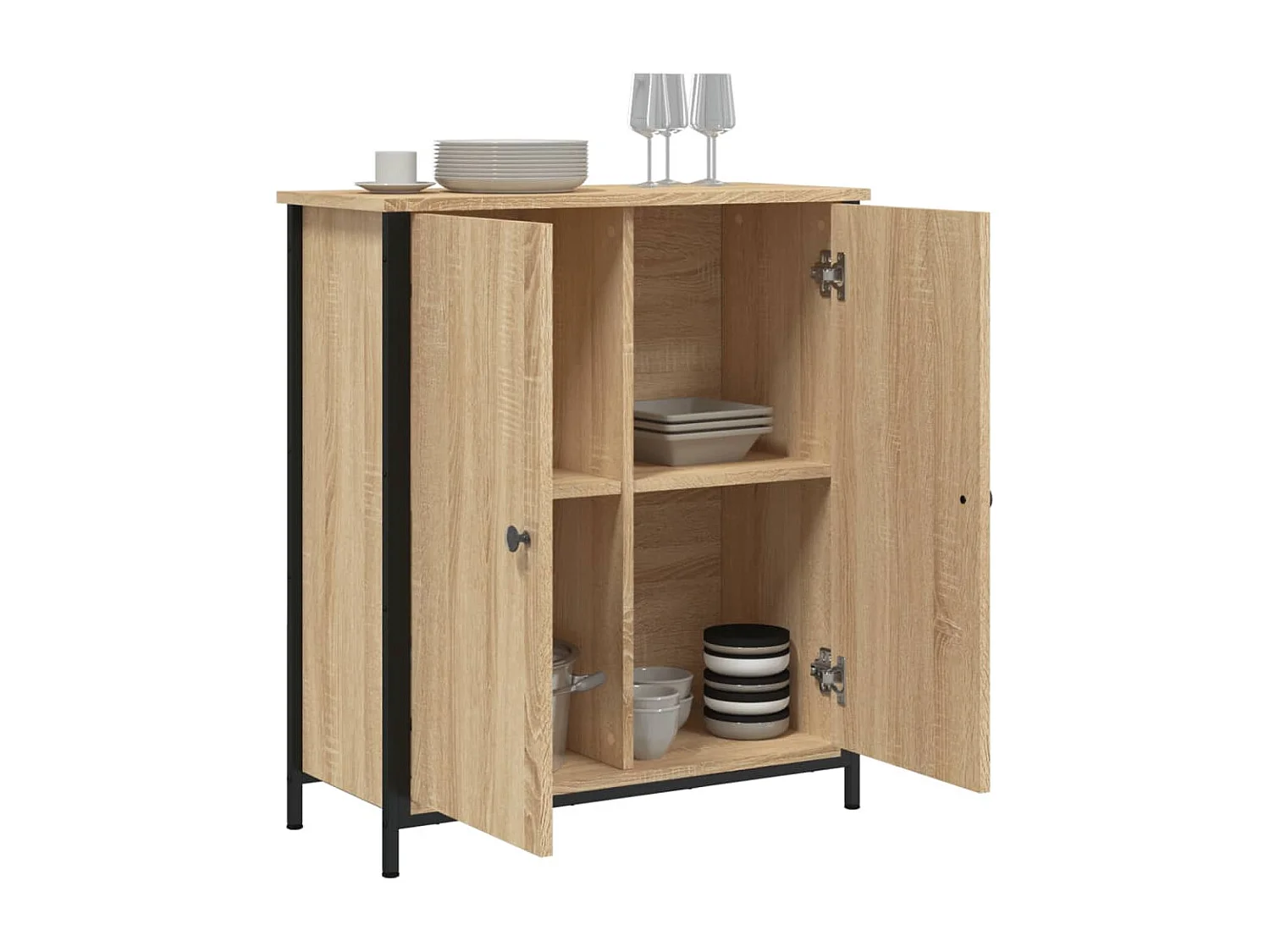 Buffet chêne sonoma 70x30x80 bois d'ingénierie