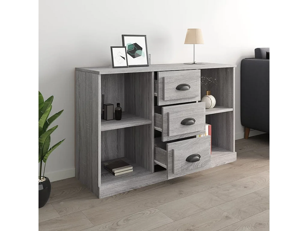 Buffet sonoma gris 104,5x35,5x67,5 bois d'ingénierie