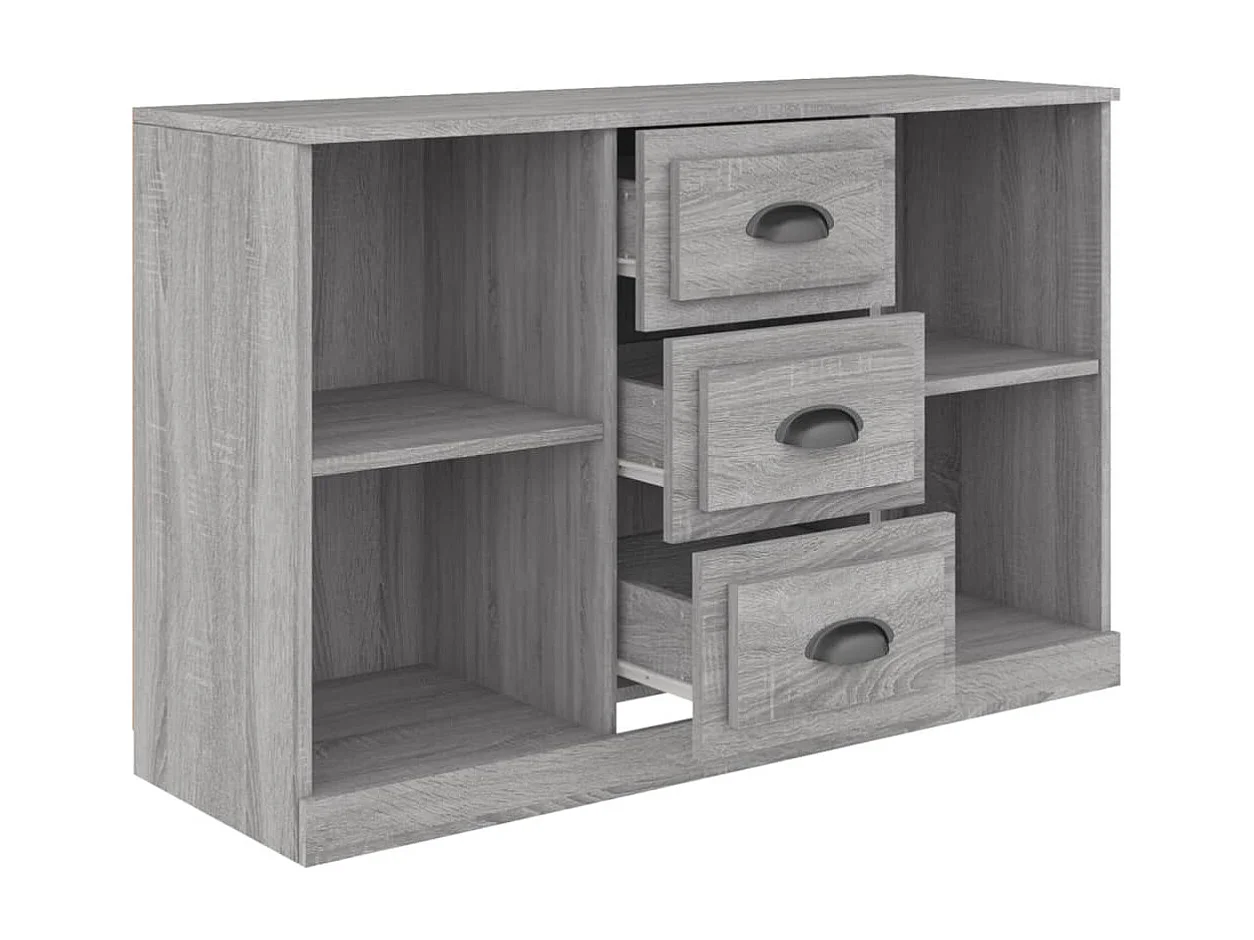 Buffet sonoma gris 104,5x35,5x67,5 bois d'ingénierie