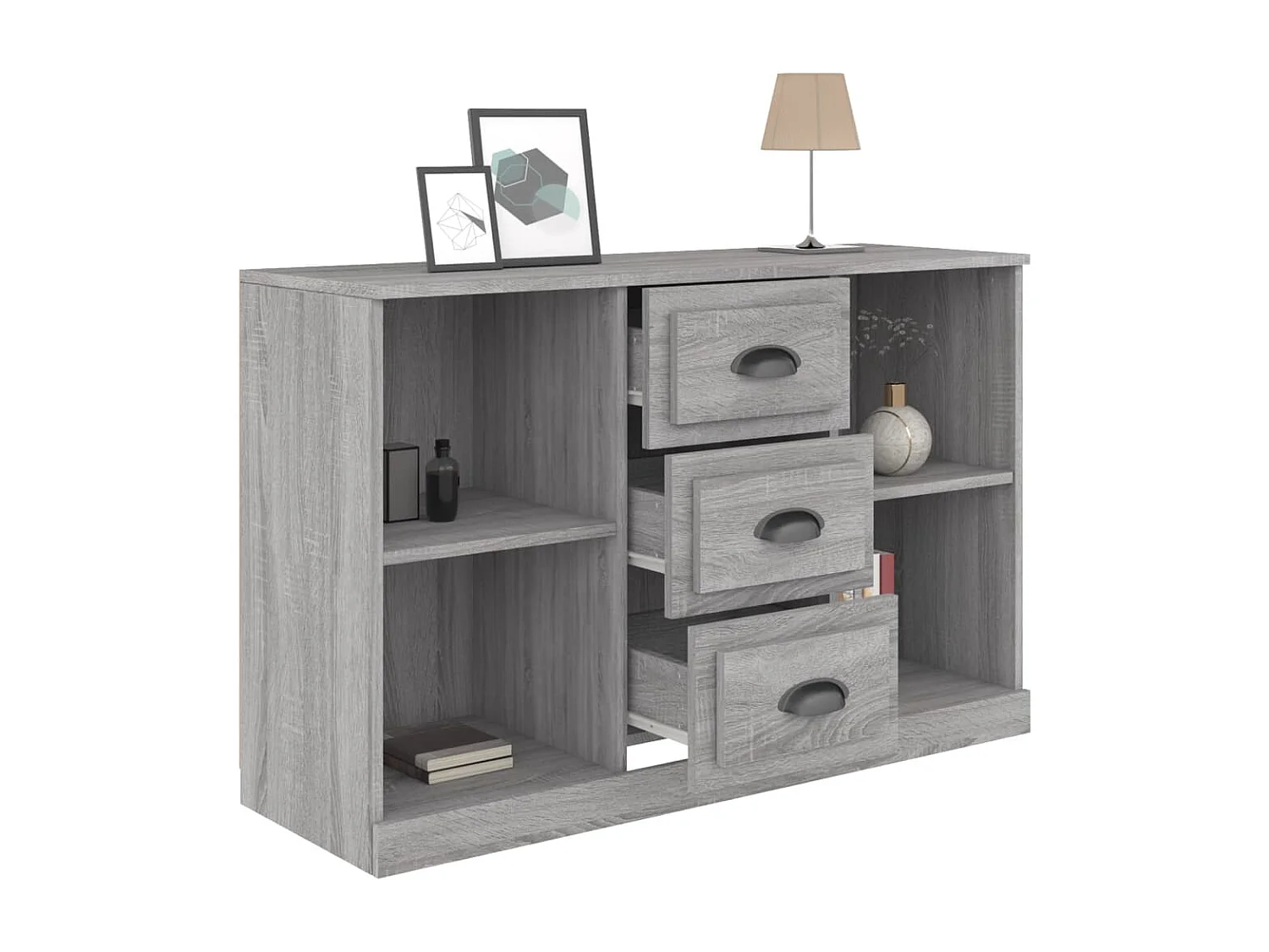 Buffet sonoma gris 104,5x35,5x67,5 bois d'ingénierie