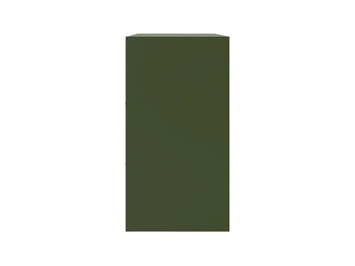 Meuble de rangement 3 portes en acier Lazard 99cm - Style Industriel-Couleur Vert olive