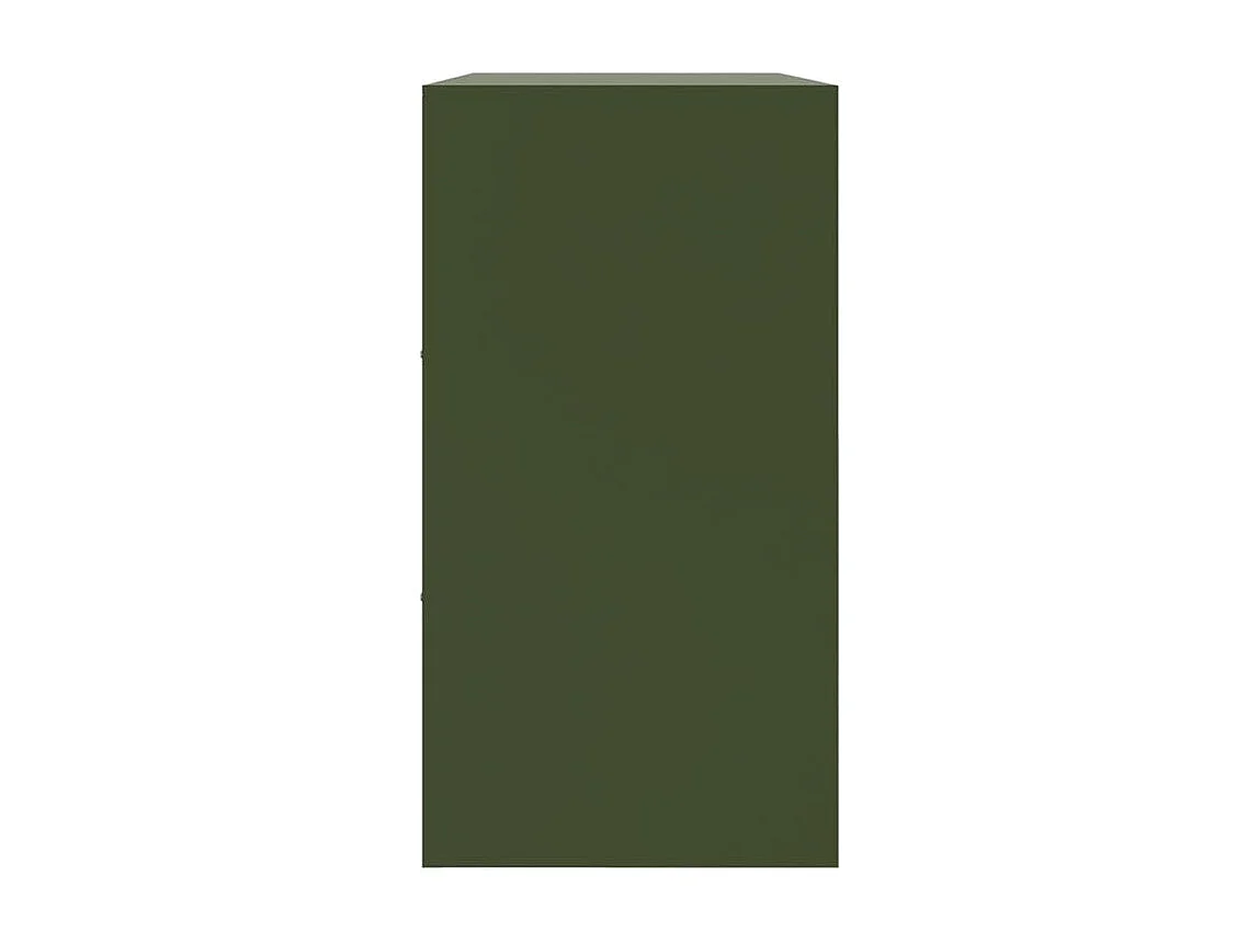 Meuble de rangement 3 portes en acier Lazard 99cm - Style Industriel-Couleur Vert olive