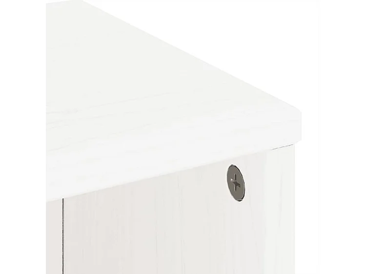 Armoire latérale ODDA blanc 40x24x79 bois massif pin