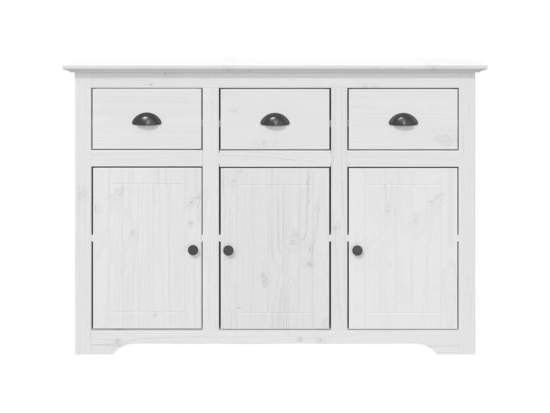Buffet BODO blanc 115x43x79,5 bois massif de pin
