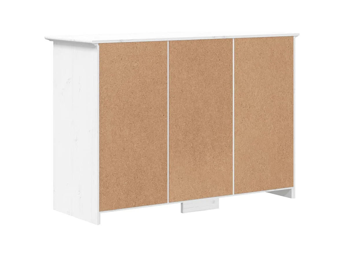 Buffet BODO blanc 115x43x79,5 bois massif de pin